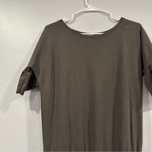 Bella Boutique Gray Tiered Dress One Size - Picture 2 of 5